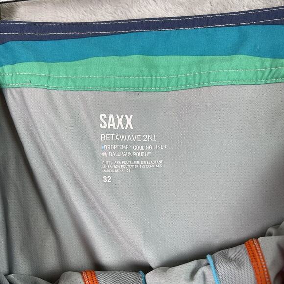 SAXX Swim Trunks Men's 32 Multicolor Beachy Resortwear Tie Swimwear Shorts - Picture 6 of 13